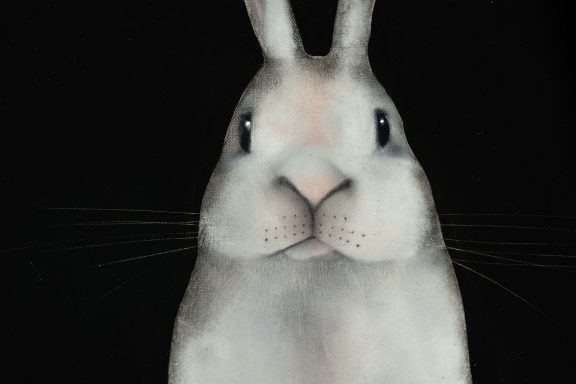 Heidi Wickham Fox Bunny Original Irish art beautiful pieces Ireland Irish art acrylic original painting West of Ireland Interiors inspiration collection