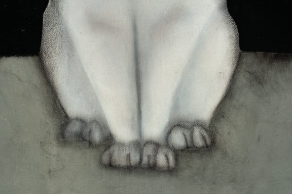 Heidi Wickham Fox Bunny Original Irish art beautiful pieces Ireland Irish art acrylic original painting West of Ireland Interiors inspiration collection