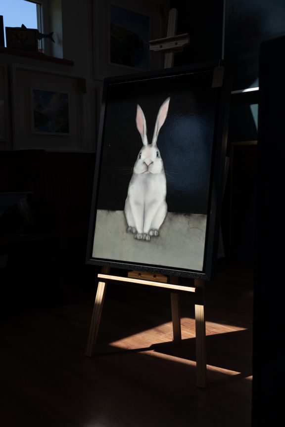 Heidi Wickham Fox Bunny Original Irish art beautiful pieces Ireland Irish art acrylic original painting West of Ireland Interiors inspiration collection