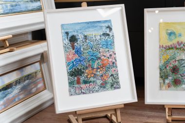 Carmel Madigan Irish art original art beautiful mixed media pieces Irish Interiors art and interiors interior design vivid colours Ireland WAW Kilbaha Gallery