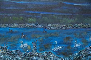 Carmel Madigan Irish art original art beautiful mixed media pieces Irish Interiors art and interiors interior design vivid colours Ireland WAW Kilbaha Gallery