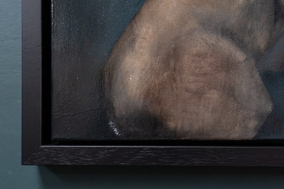 Heidi Wickham dog painting Ireland Irish art Original Irish art painting acrylics on canvas Irish interiors Kilbaha Gallery
