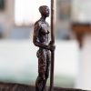 Clodagh Redden Boat Bronze standing figure large scale indoor outdoor sculpture beautiful original piece Ireland Irish art original Irish art bronze foundry contemporary take on traditional currach kilbaha gallery