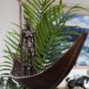 Clodagh Redden Boat Bronze standing figure large scale indoor outdoor sculpture beautiful original piece Ireland Irish art original Irish art bronze foundry contemporary take on traditional currach kilbaha gallery