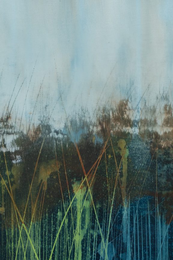 Gillian Murphy oil and cold wax original art ethereal and beautiful pieces gorgeous and striking colour palette rustic colours Irish Interiors original contemporary artist Ireland