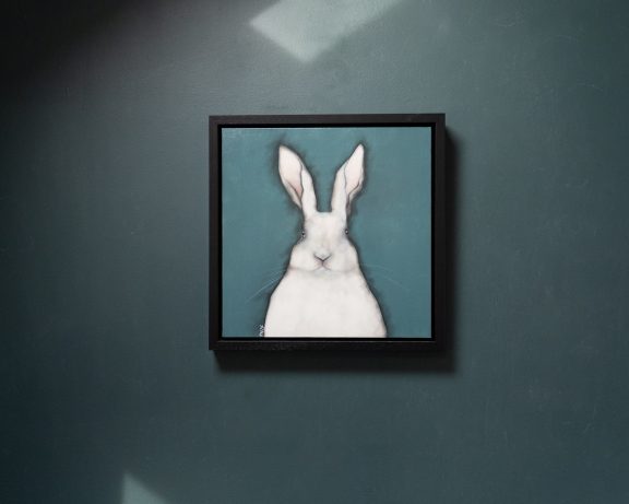 Heidi Wickham Original Contemporary Irish Art animals contrast Irish interiors Kilbaha Gallery Interior Design acrylics on canvas animals bunny painting cat dog Ireland