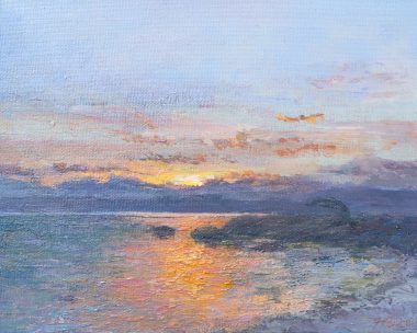 Fiona Power oils on canvas beautiful painting landscape skies beautiful seascapes gorgeous colours rich colour palette striking work Kilbaha Gallery Ireland Wild Atlantic Way Art on the WAW Interiors Decor contemporary homes modern spaces