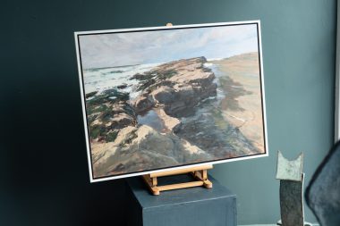 Ivan Daly original oil on canvas extraordinary seascapes cliffs rockpools oil painting Kilbaha Gallery Wild Atlantic Way Ireland West of Ireland beautiful Irish coastline Irish Interiors Invest in art