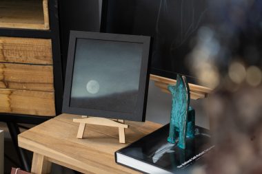 Adam Pomeroy oil on canvas original work moonscape moon study study in oils of the sky and and landscape below night sky beautiful piece of art Irish art Kilbaha Gallery Ireland Wild Atlantic Way collect invest art Interiors