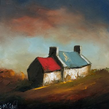 Padraig McCaul Original Irish Art Oil Painting Ireland Kilbaha Gallery West of Ireland cottages Irish cottage landscape painting Irish art and Interiors Ireland Wild Atlantic Way