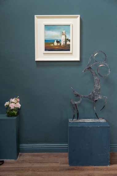 Padraig McCaul Original Irish Art Oil Painting Ireland Kilbaha Gallery West of Ireland cottages Irish cottage Irish Lighthouse Loop Head landscape painting Irish art and Interiors Ireland Wild Atlantic Way
