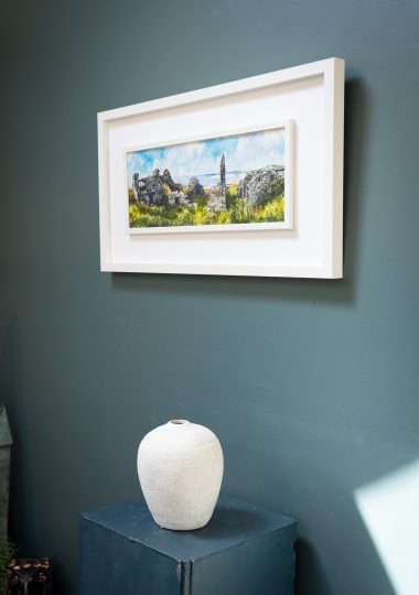 Aideen Monaghan beautiful ruins West of Ireland Wild Atlantic Way Irish cottage stone cottage ruins gable end Ireland Irish art Kilbaha Gallery Aideen Monaghan