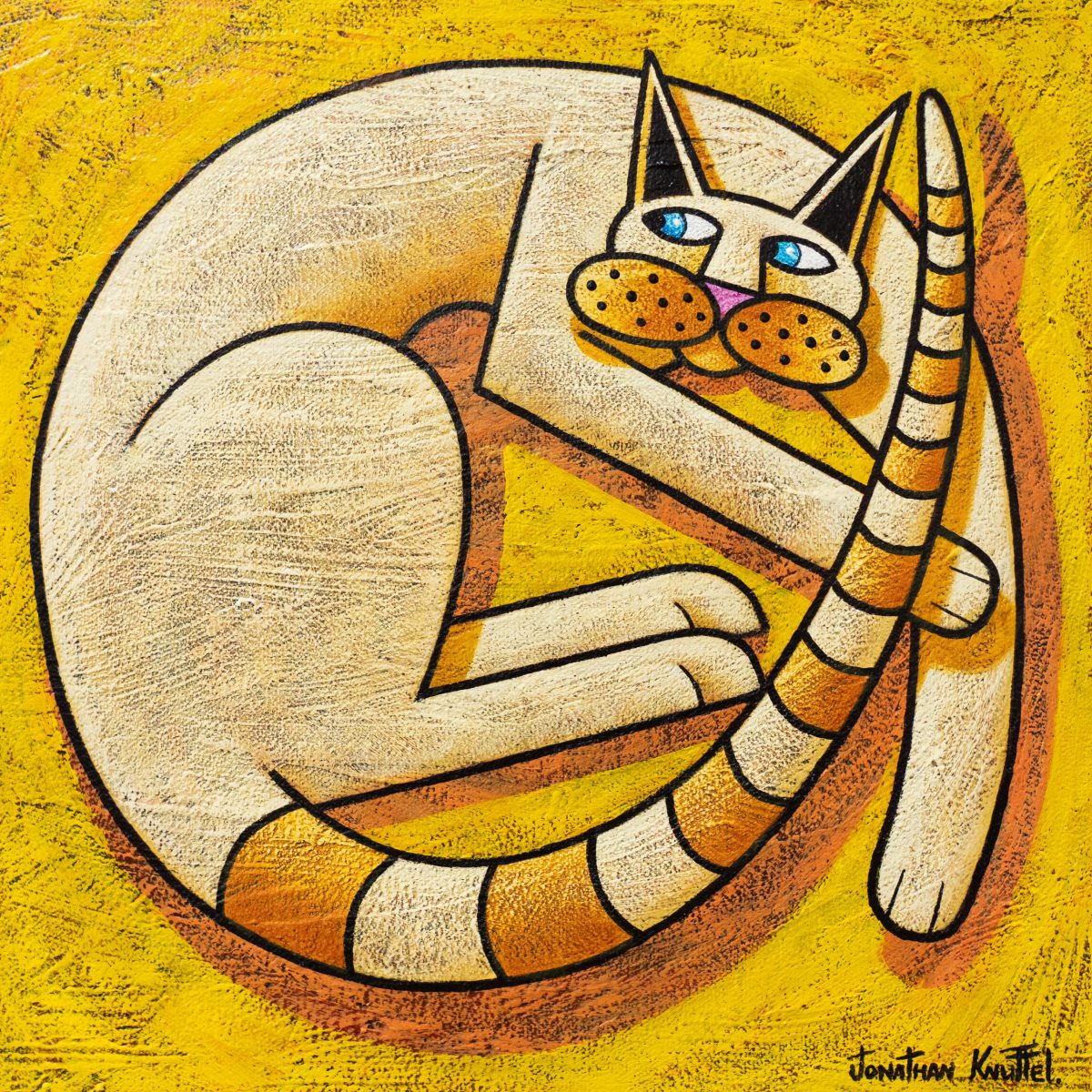 Jonathan Knuttel contemporary art vibrant colourful and fun paintings landscapes, animals, exciting colours, vivid Kilbaha Gallery