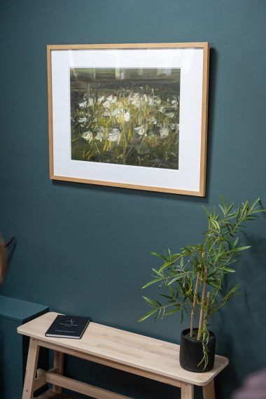 Kaye Maahs oil painting beautiful painting horizon sky and sea black rocks beach seascape kilbaha gallery