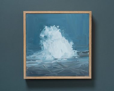 Kaye Maahs oil painting beautiful painting horizon sky and sea black rocks beach seascape kilbaha gallery