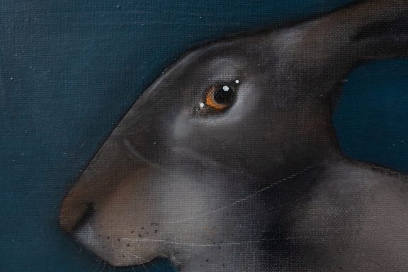 Heidi Wickham acrylics original Irish art striking colours beautiful art original painting contemporary artist vivid interiors kilbaha gallery hare animal art