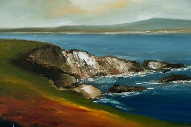 Padraig McCaul West Coast of Ireland Cottage Rural Ireland original Irish art beautiful oil painting signature colours vivid colour palette striking work interiors kilbaha Gallery