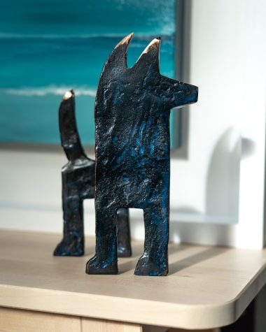 Bronze Dog Large Blue II