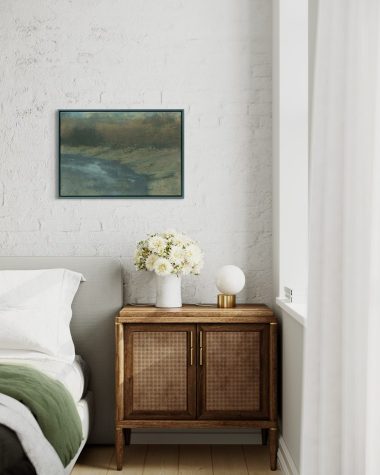 Waters Edge by Dorothy Ledwith oil painting beautiful powerful work Ireland West of Ireland contemorary artist Irish Art Kilbaha Gallery