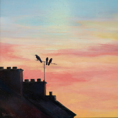 Delaney Davis beautiful painting oil painting Irish interiors beautiful sunset painting Kilbaha Gallery Ireland