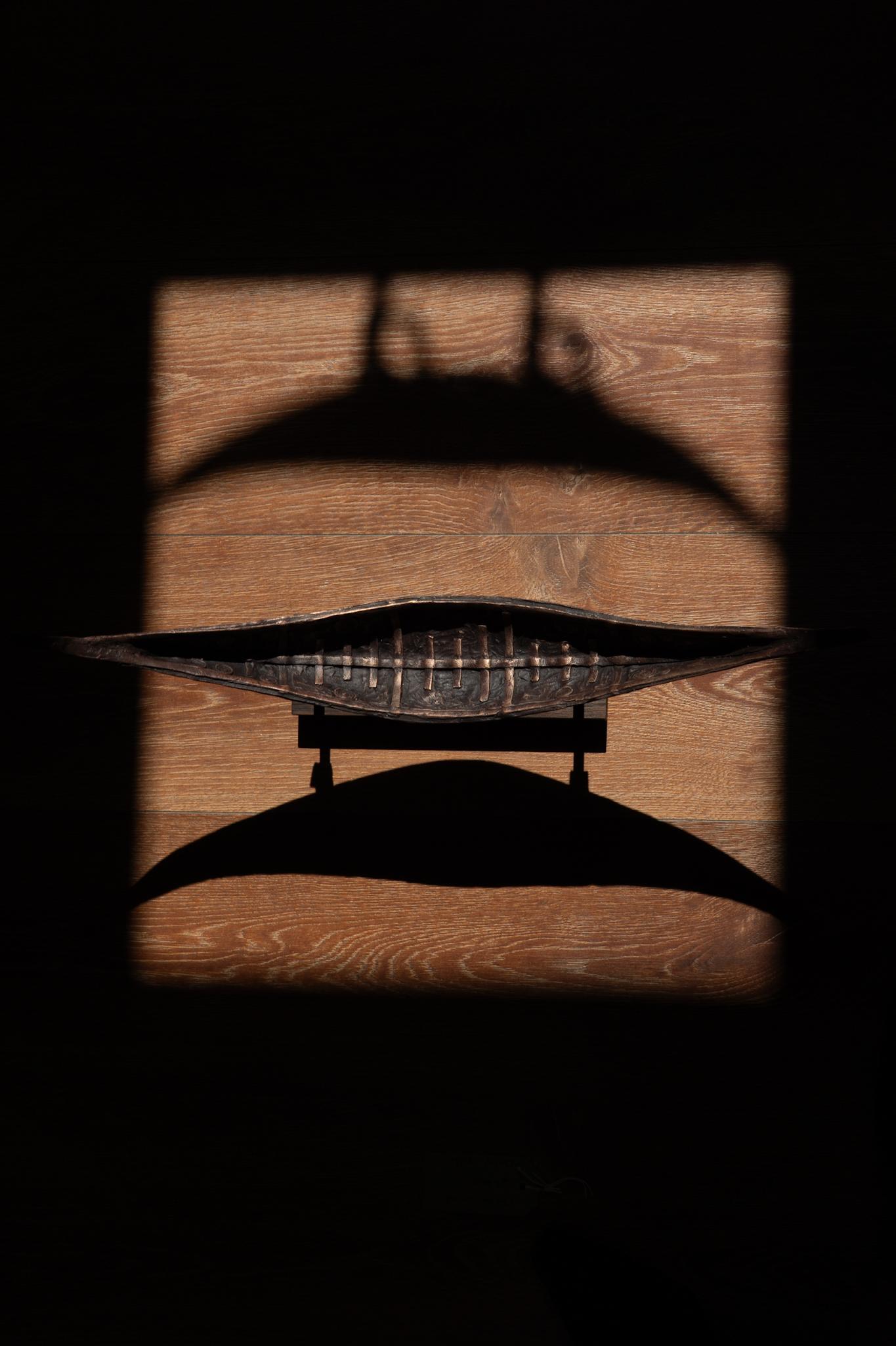Clodagh Redden Bronze sculpture soul boat beautiful old Ireland contemporary art contemporary take on traditional Irish currach West of Ireland Kilbaha Gallery