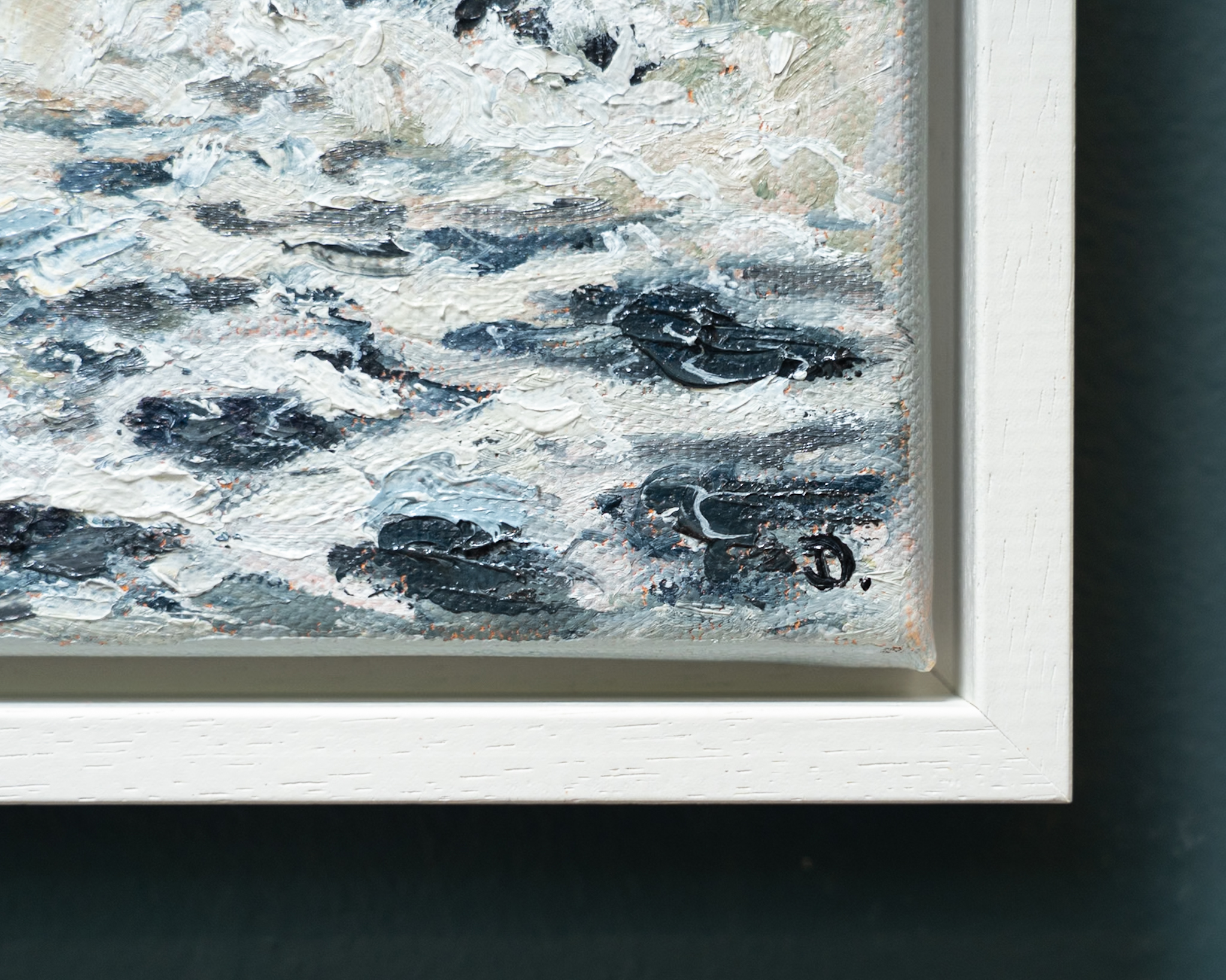 The artist signing their work as D beautiful contemporary work in oils original Irish art West of Ireland beautiful painting Ennistymon Co Clare