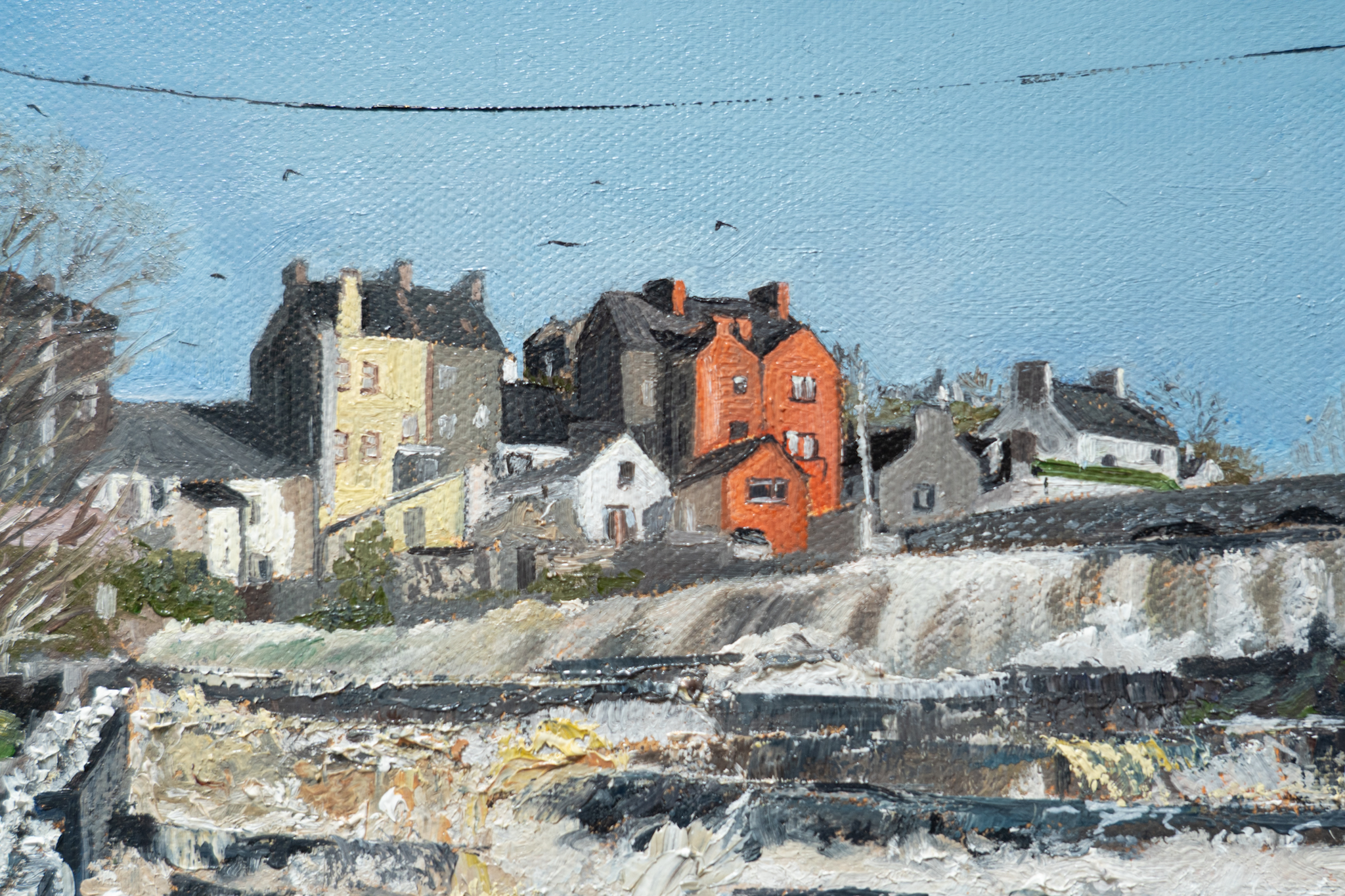The artist signing their work as D beautiful contemporary work in oils original Irish art West of Ireland beautiful painting Ennistymon Co Clare