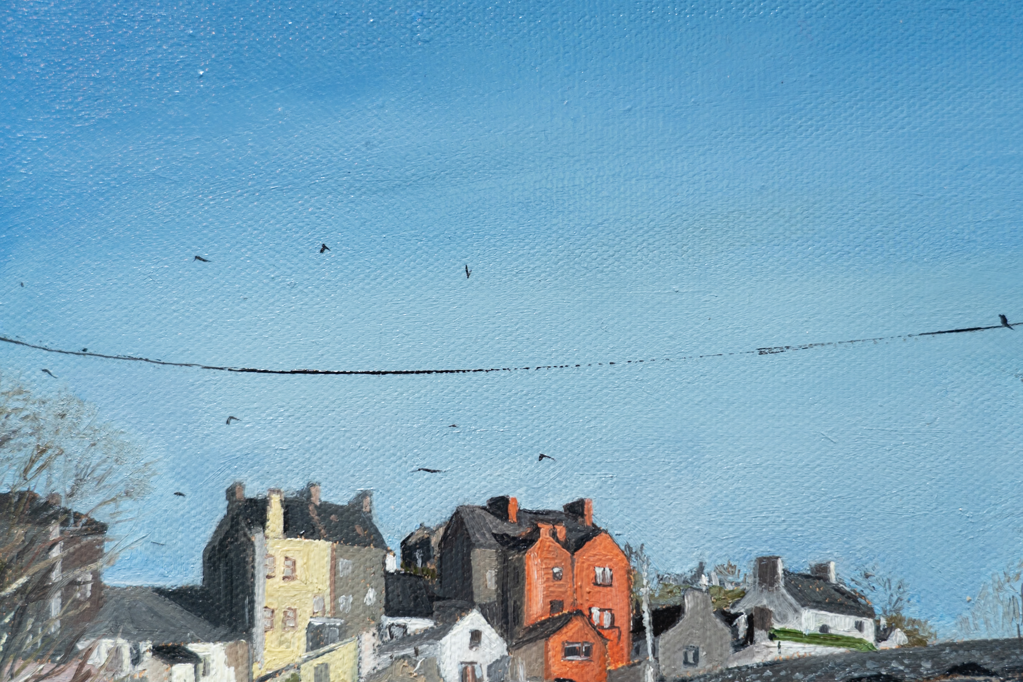 The artist signing their work as D beautiful contemporary work in oils original Irish art West of Ireland beautiful painting Ennistymon Co Clare
