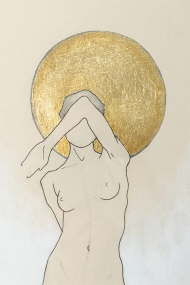 Life Drawing with Gold Leaf #5