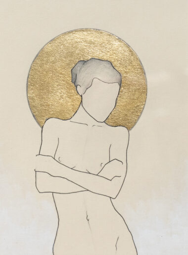 Life Drawing with Gold Leaf #14