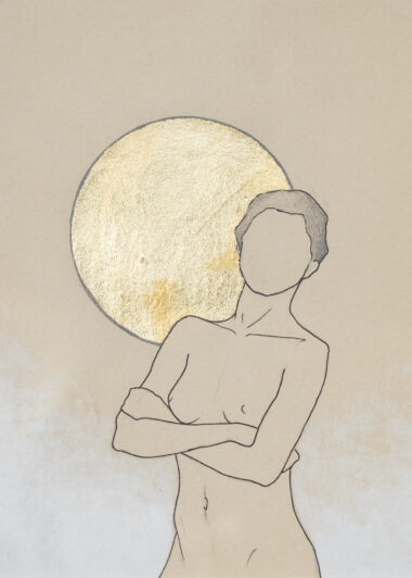 Life Drawing with Gold Leaf #19