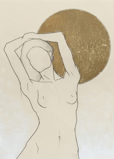 Life Drawing with Gold Leaf #1