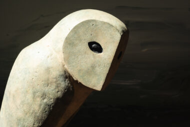 Lifesize Bronze Owl (cream)